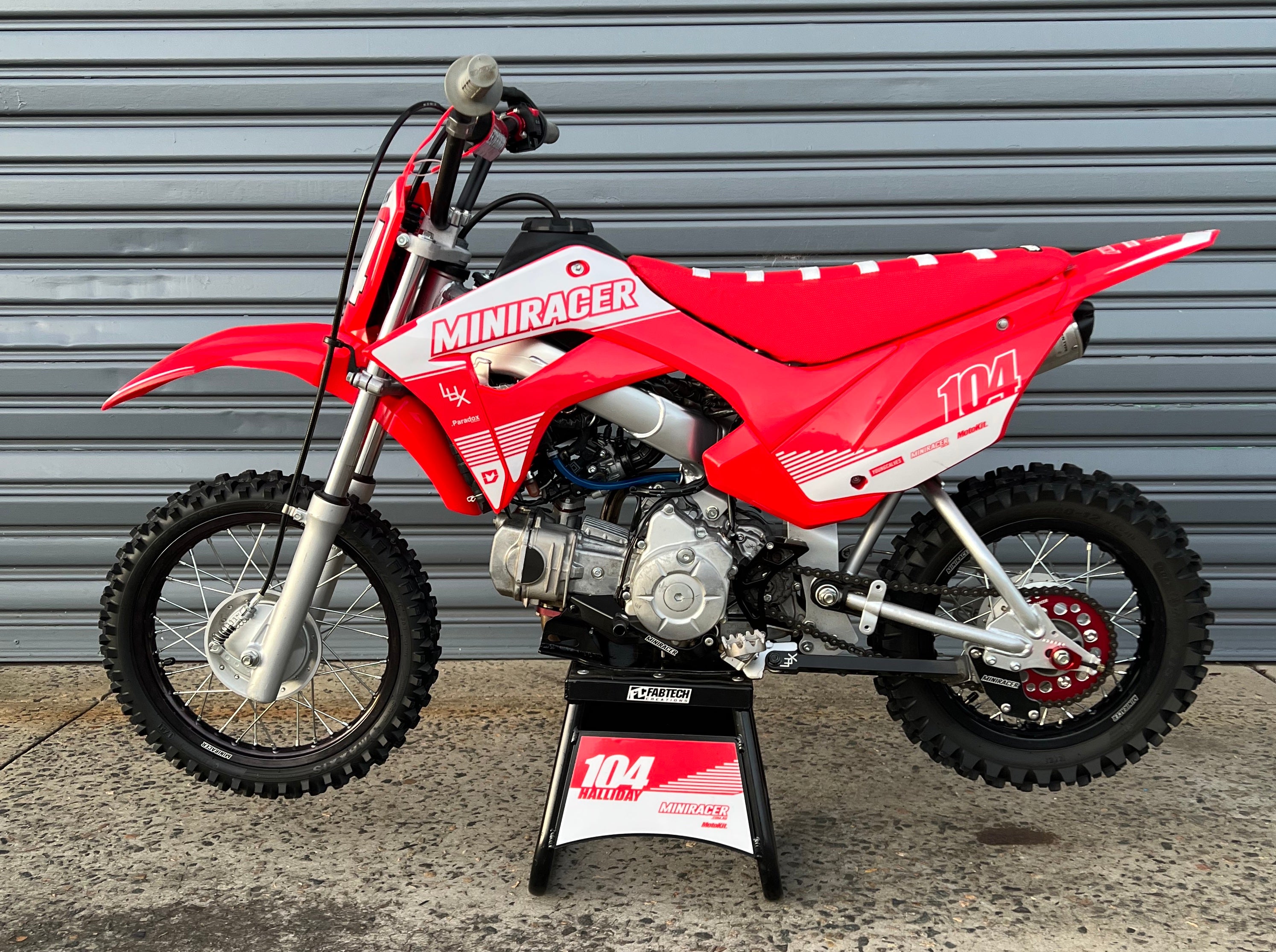 MiniRacer Team Series CRF110 Graphics Kit - Red/White – MiniRacer